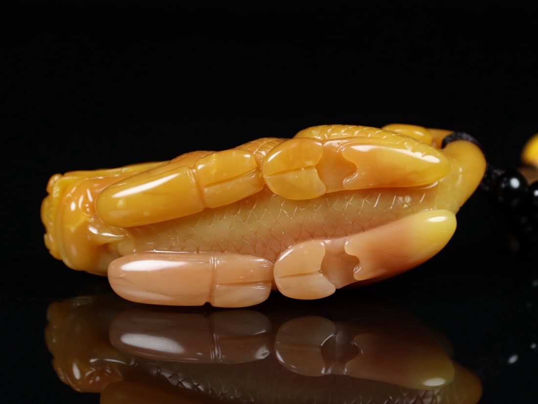 An Exquisite Shoushan Stone Auspicious Beast Hand Piece - 6