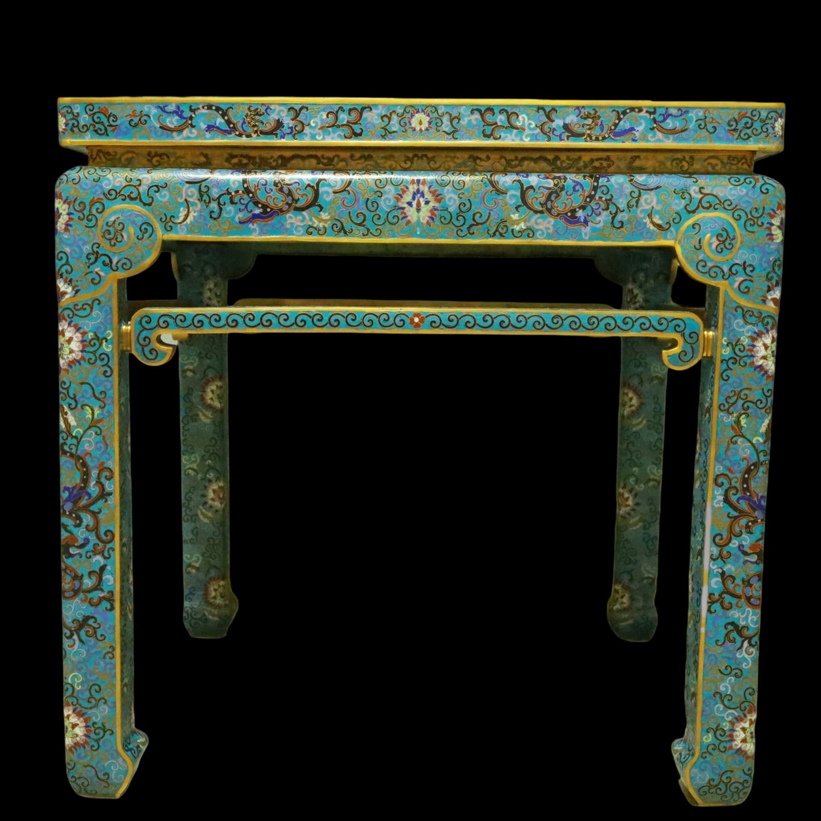 An Exquisite Cloisonne Lion Pattern Dragon Pattern Lotus Pattern Table - 3