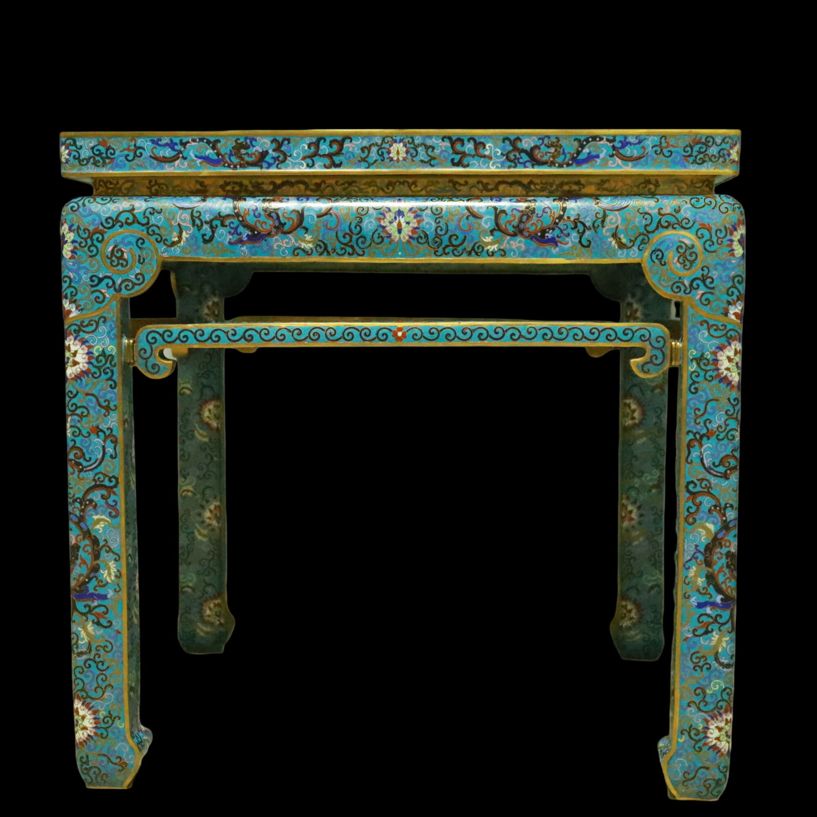 An Exquisite Cloisonne Lion Pattern Dragon Pattern Lotus Pattern Table - 7
