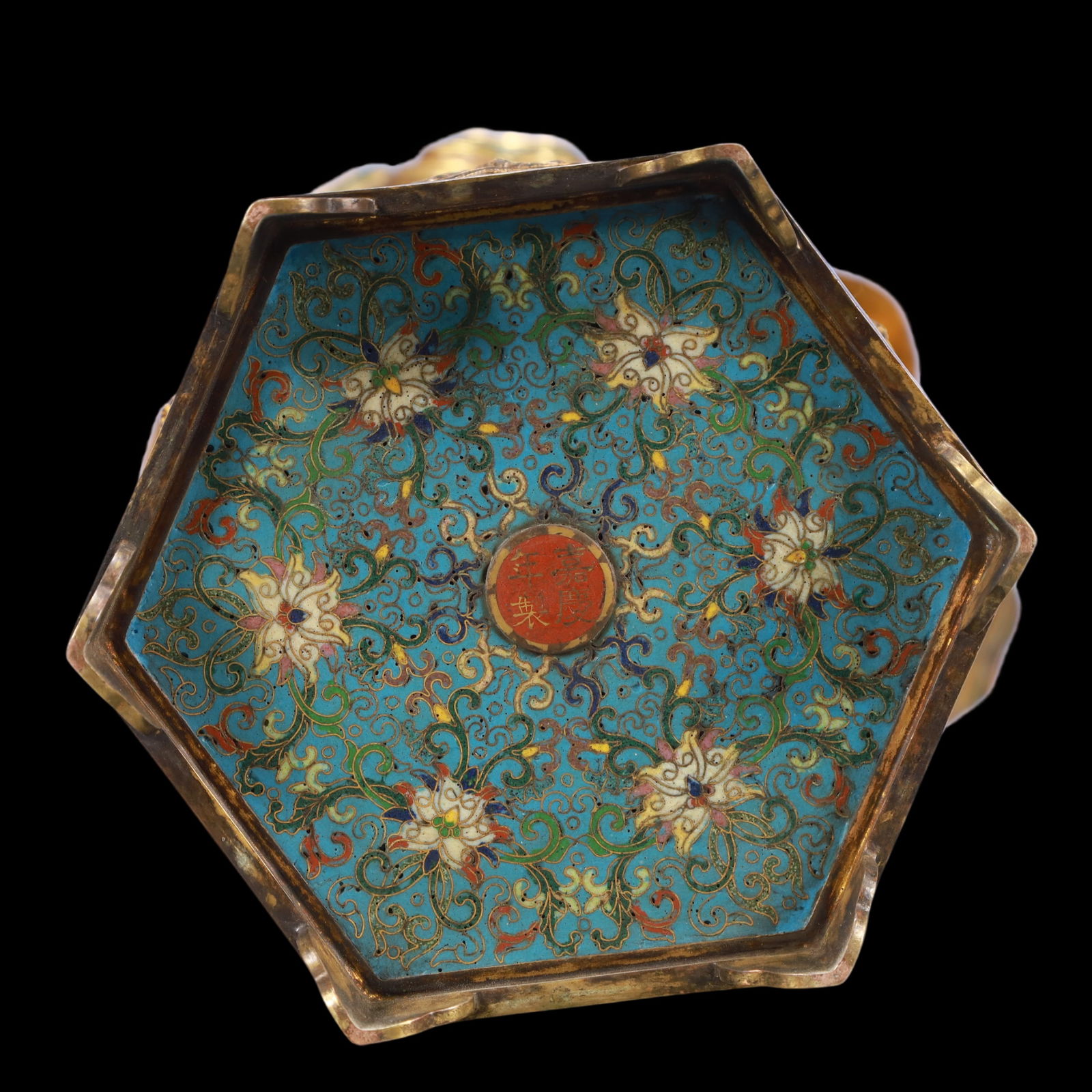 A Exquisite A pair of Cloisonne Lotus Pattern Bonsai Ornament - 12