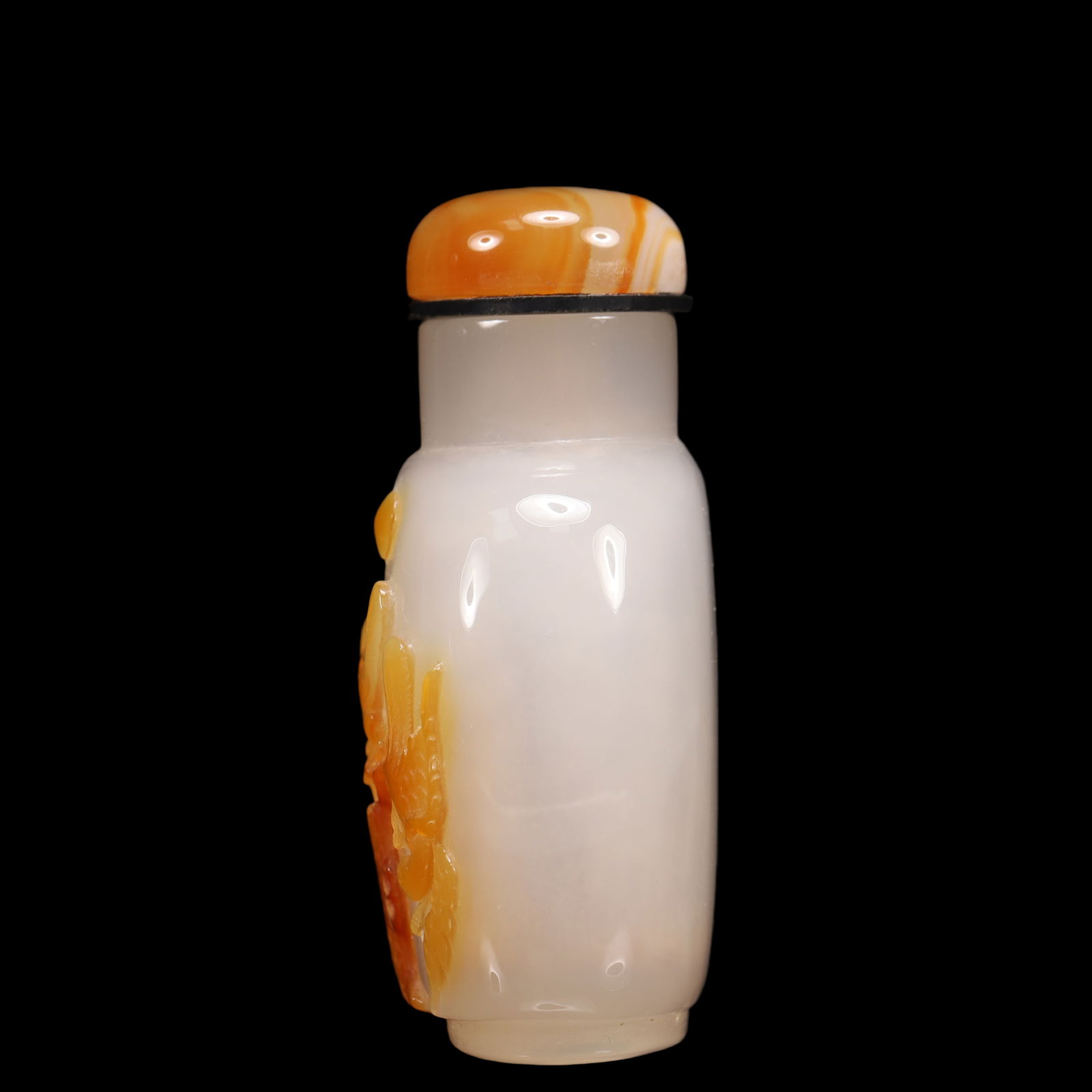 An Exquisite Agate Flower and Bird Pattern Snuff Bottle - 6