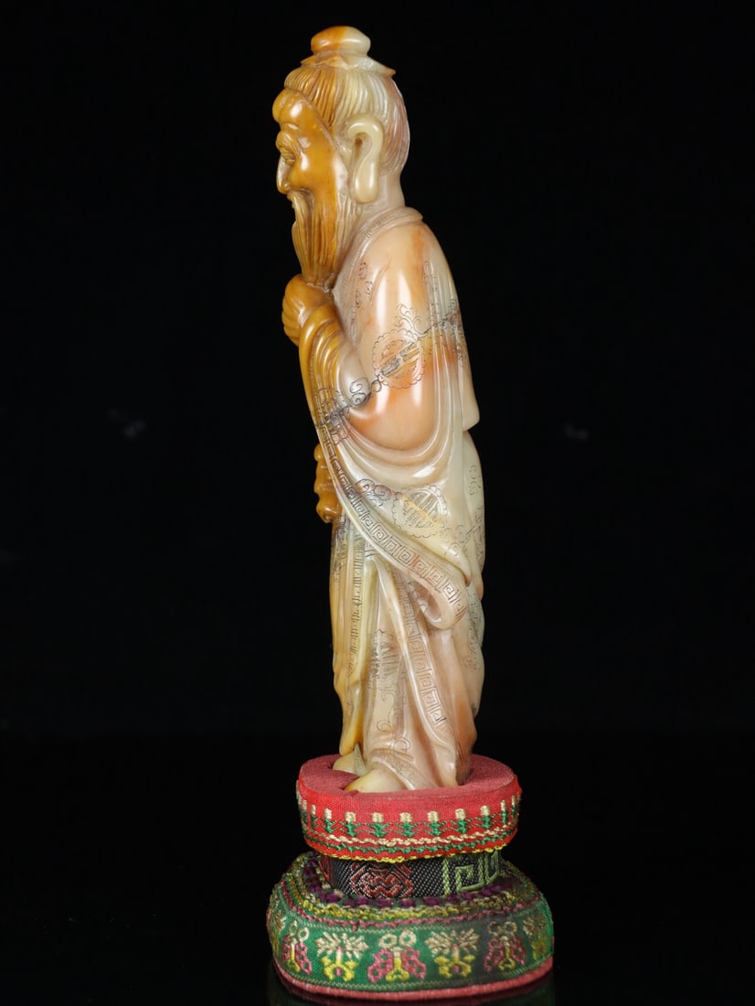 An Exquisite Shoushan Stone Figure Ornament - 6