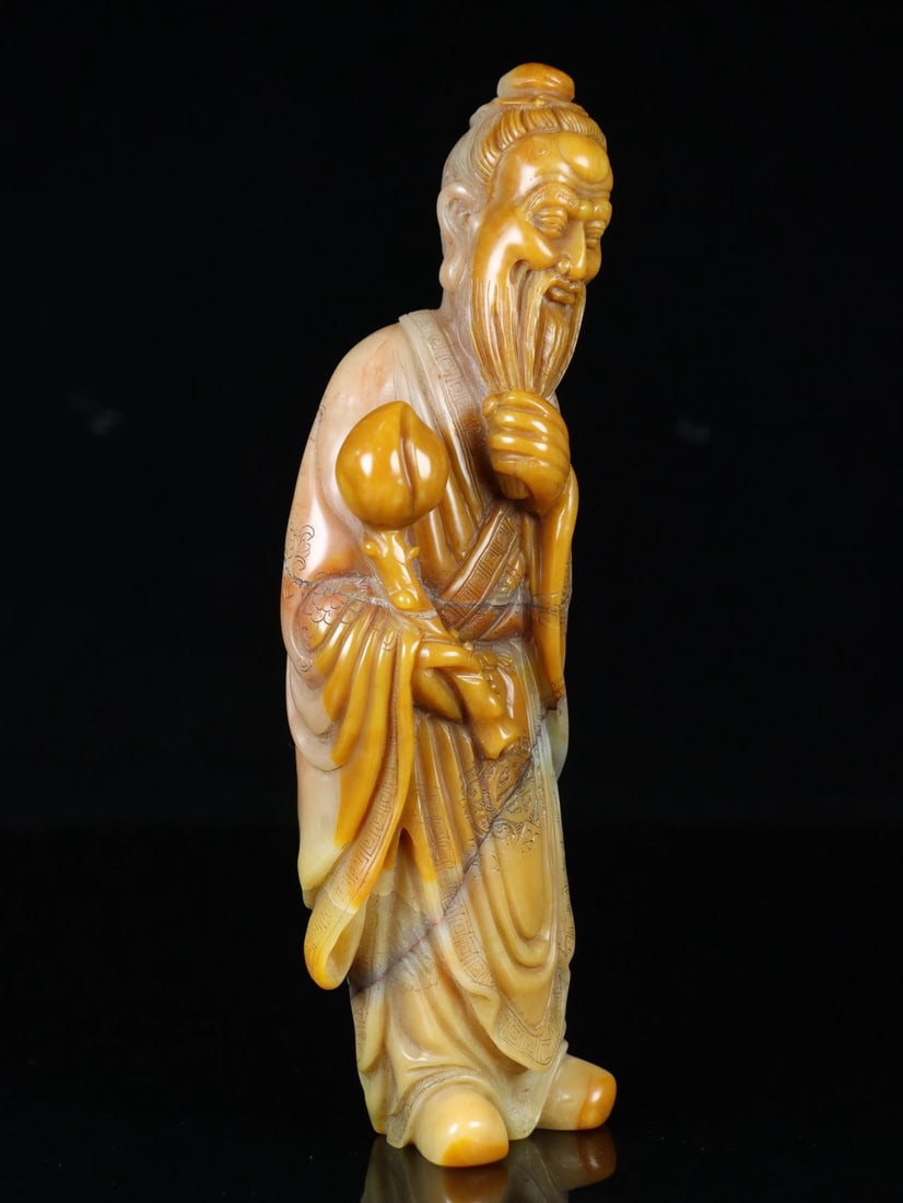 An Exquisite Shoushan Stone Figure Ornament - 7