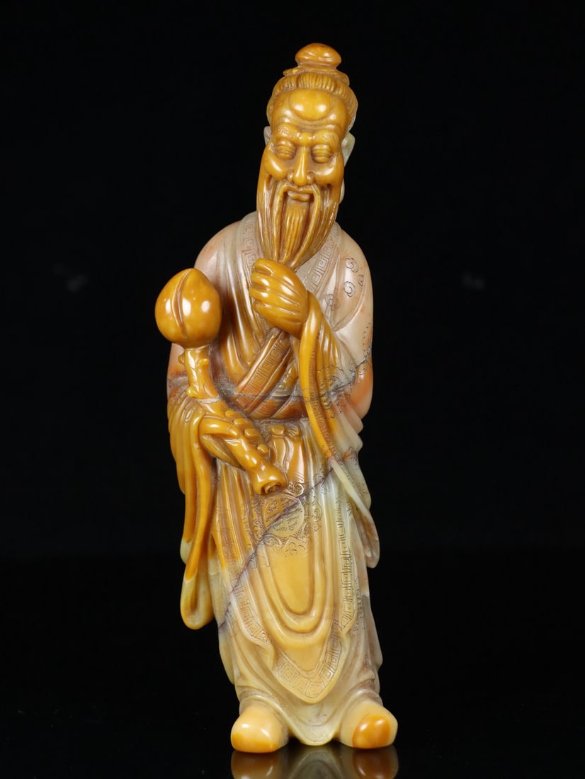 An Exquisite Shoushan Stone Figure Ornament - 8