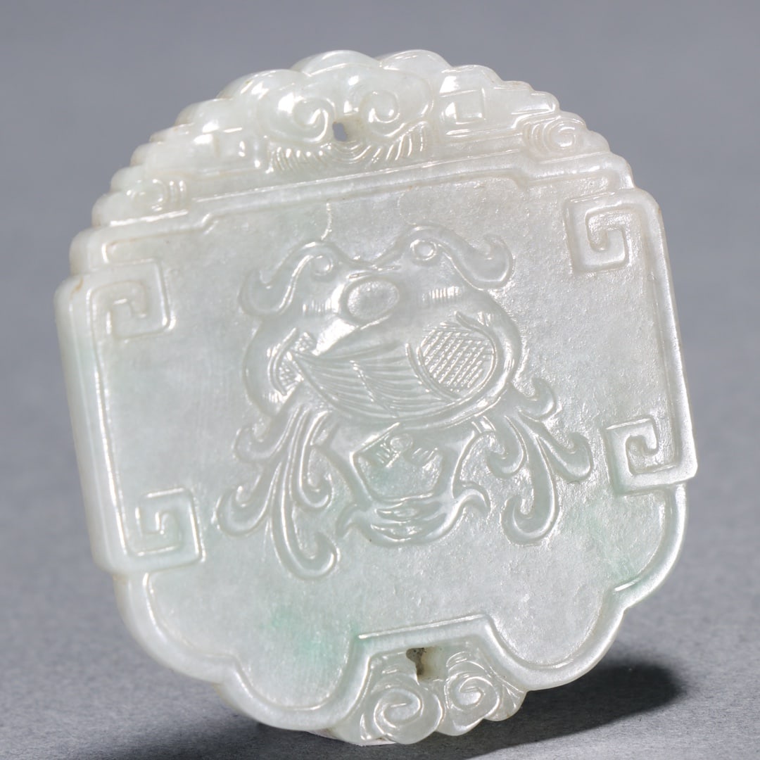 An Exquisite Jadeite Phoenix Pattern Brand - 2