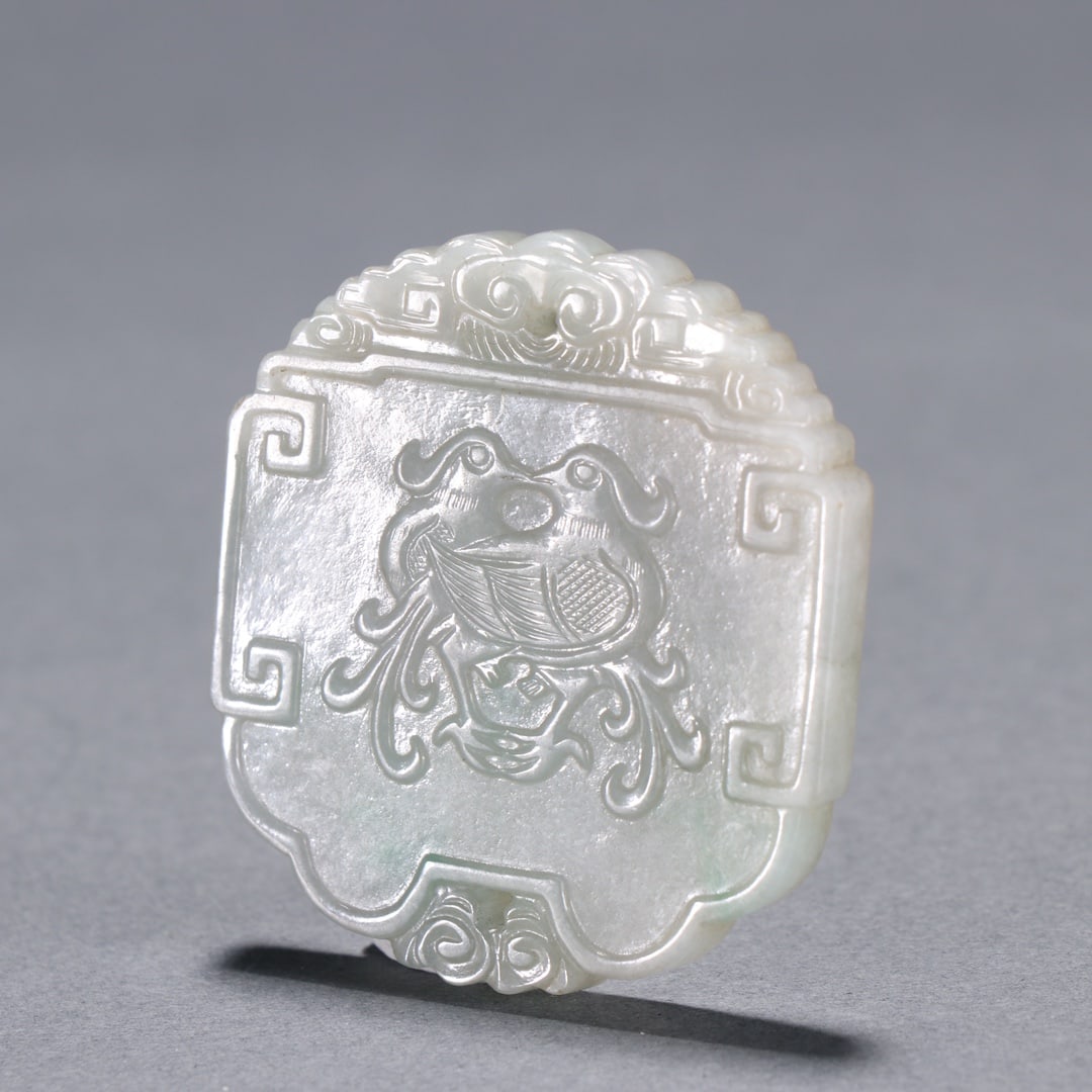 An Exquisite Jadeite Phoenix Pattern Brand - 3