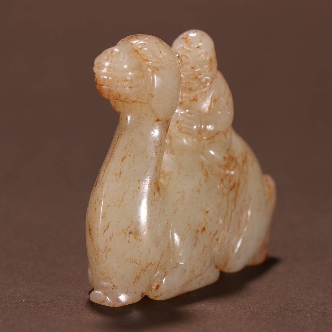 An Exquisite White Jade Camel Ornament - 3
