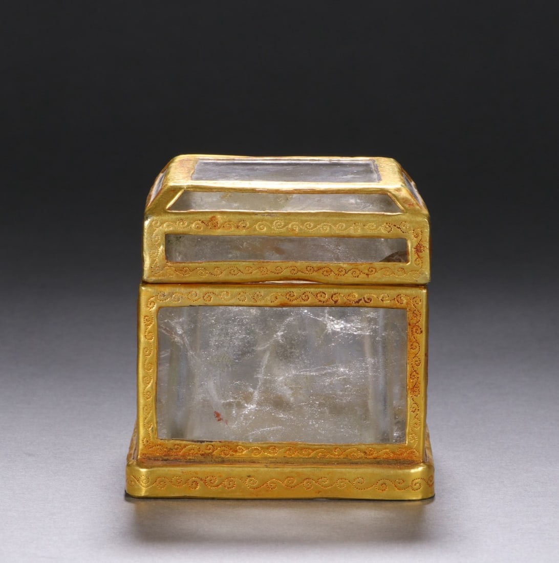 An Exquisite Crystal Painted Gold Box - 6