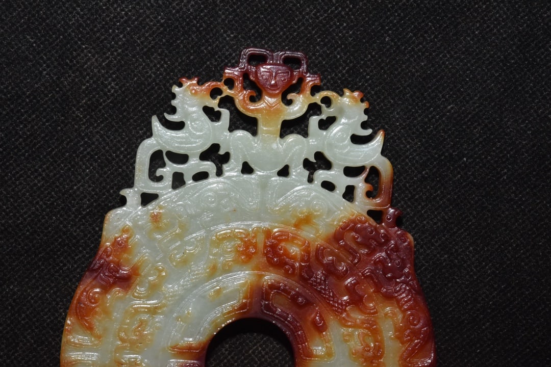 An Exquisite White Jade Phoenix Pattern Ornament - 2