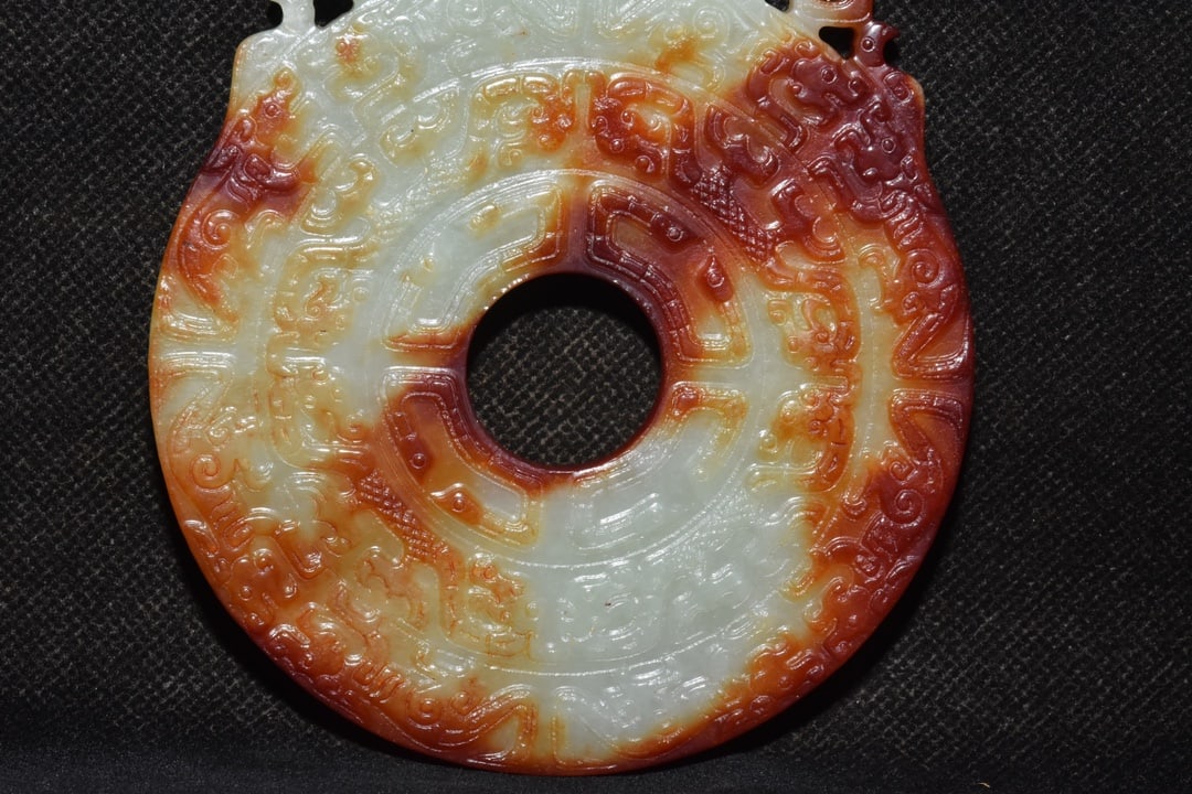 An Exquisite White Jade Phoenix Pattern Ornament - 3