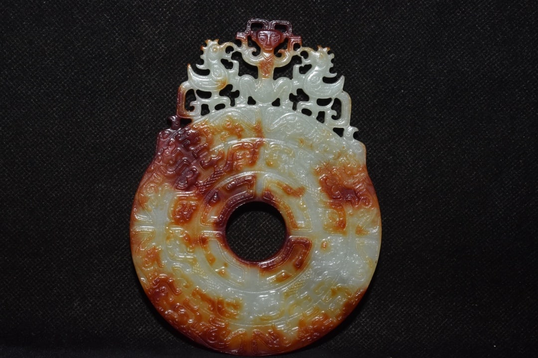 An Exquisite White Jade Phoenix Pattern Ornament - 4