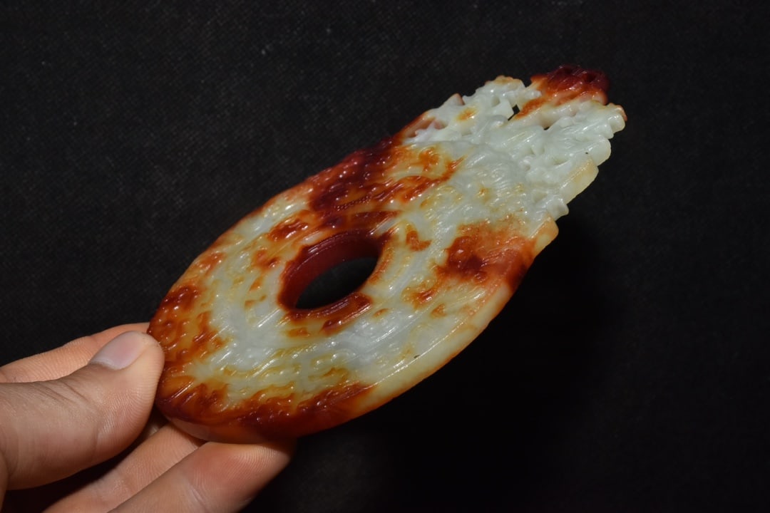 An Exquisite White Jade Phoenix Pattern Ornament - 5