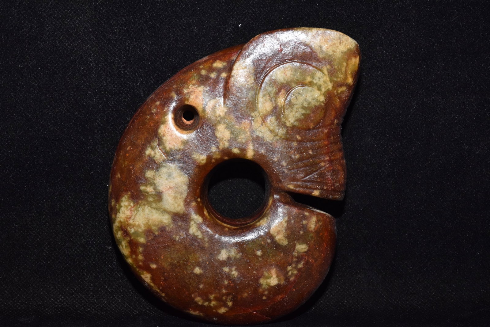 An Exquisite Hemo Jade 'Boar& Dragon' Ornament (1 of 6)