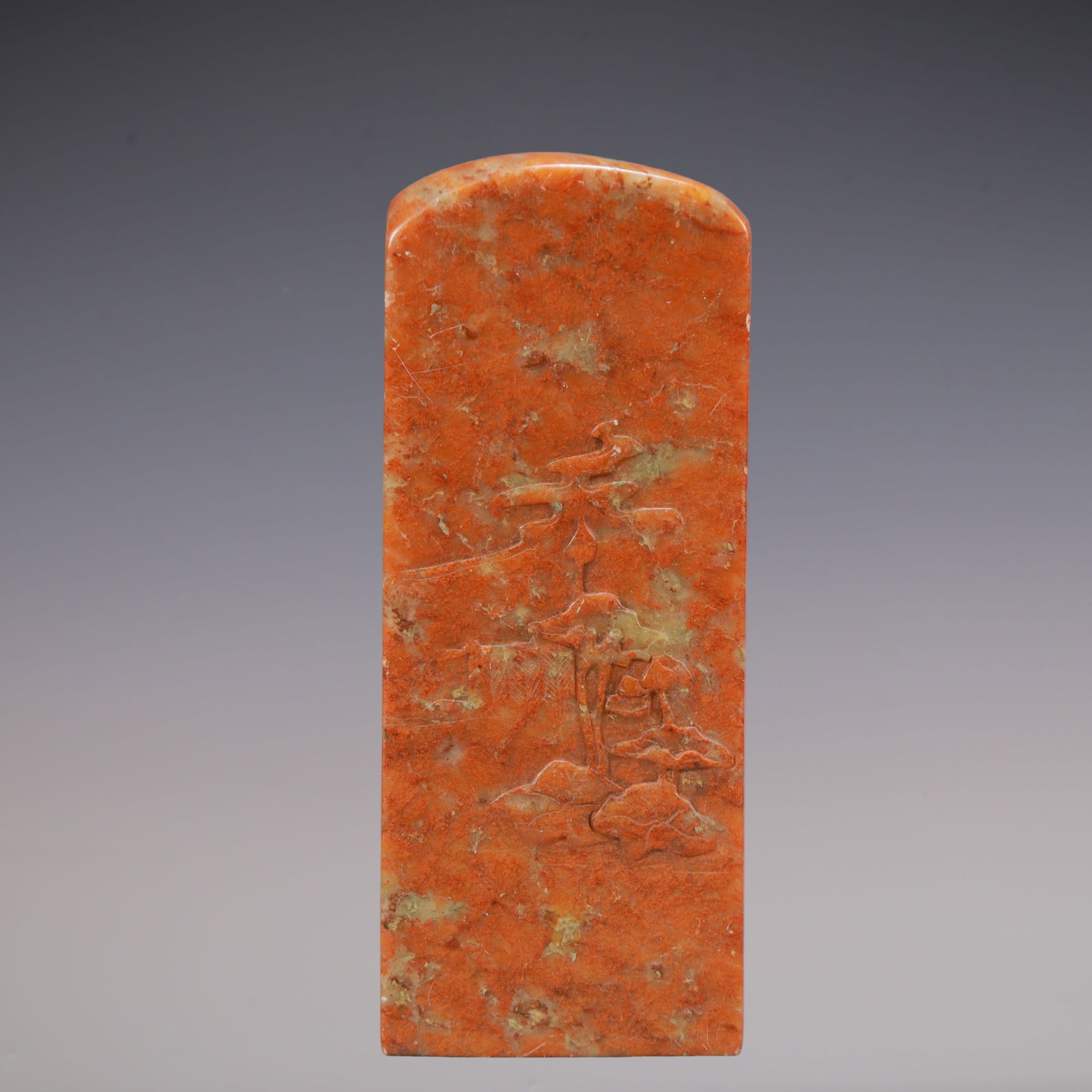 A Exquisite Shoushan Stone Character and Story Pattern Seal: A Exquisite Shoushan Stone Character and Story Pattern Seal Qing Dynasty, China Size:4.1cmx1.8cmx10cm Weight:200g (The Dimensions Of All Batches Are Manually Measured.If You Need More Detailed