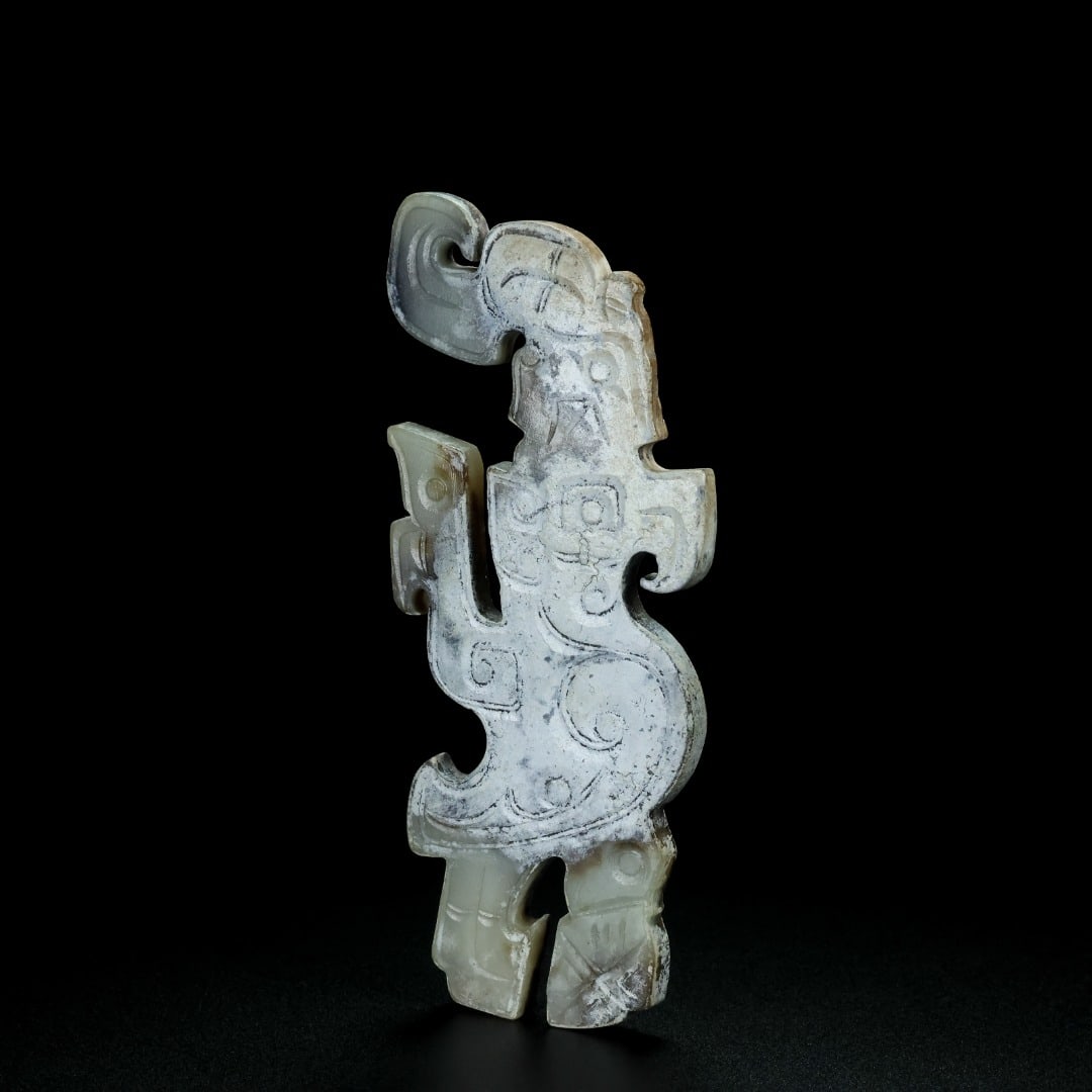 An Exquisite White Jade Bird Ornament - 8