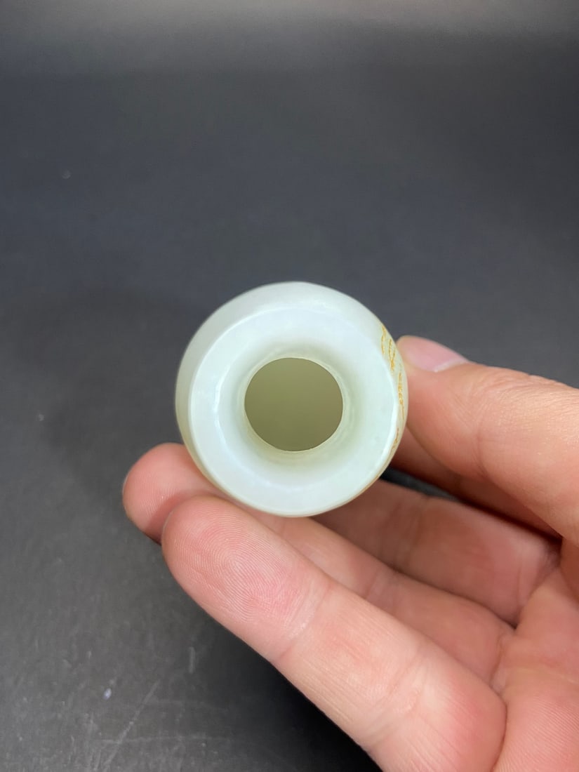 An Exquisite White Jade Landscape and Figure Pattern Vase - 7