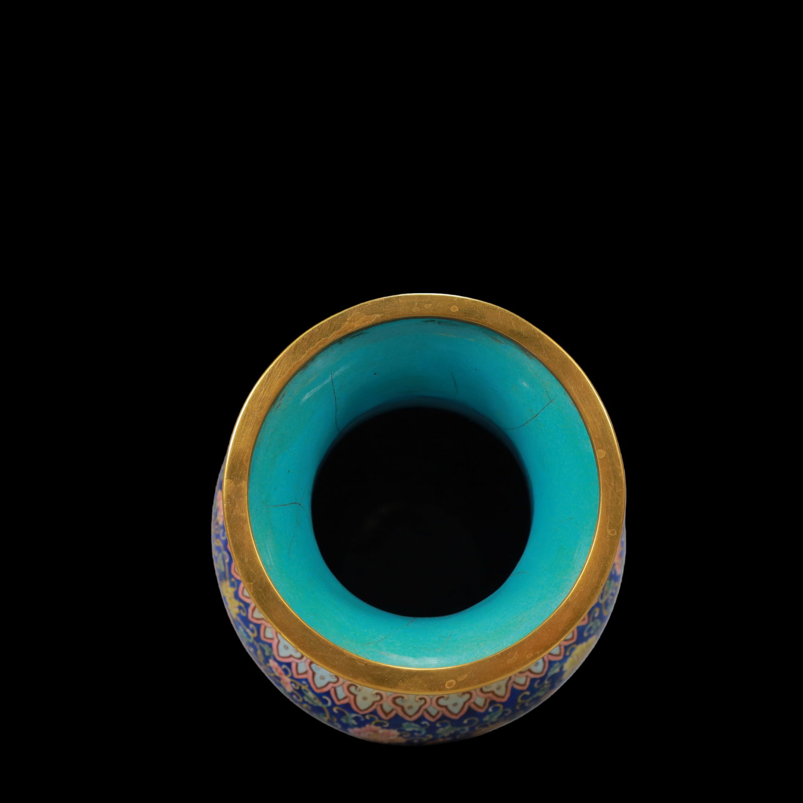 A Exquisite A pair of Coppery Enamel Lotus Pattern Landscape Pattern Horse Pattern Vase - 12