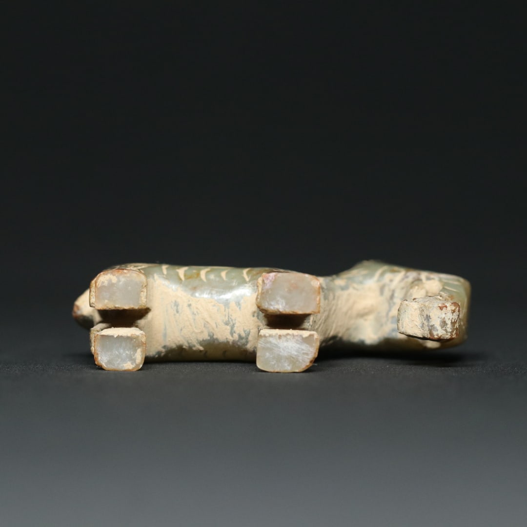 An Exquisite White Jade Elephant Ornament - 3