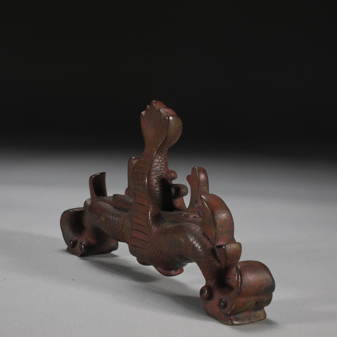 An Exquisite Bronze Dragon Pattern Brush Holder - 3