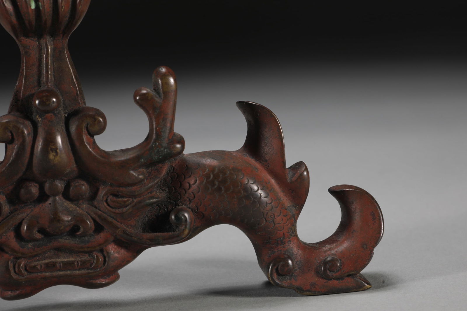 An Exquisite Bronze Dragon Pattern Brush Holder - 7