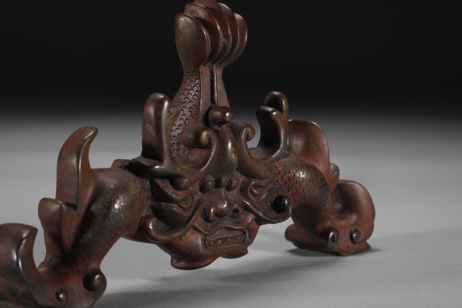 An Exquisite Bronze Dragon Pattern Brush Holder - 8