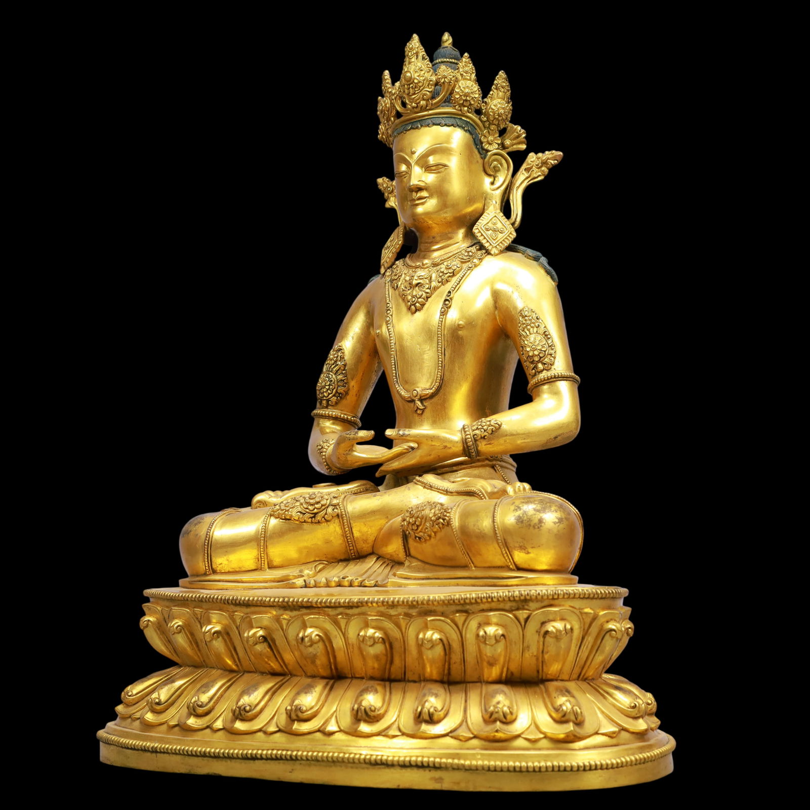An Exquisite Gilt Bronze Buddha Statue - 5