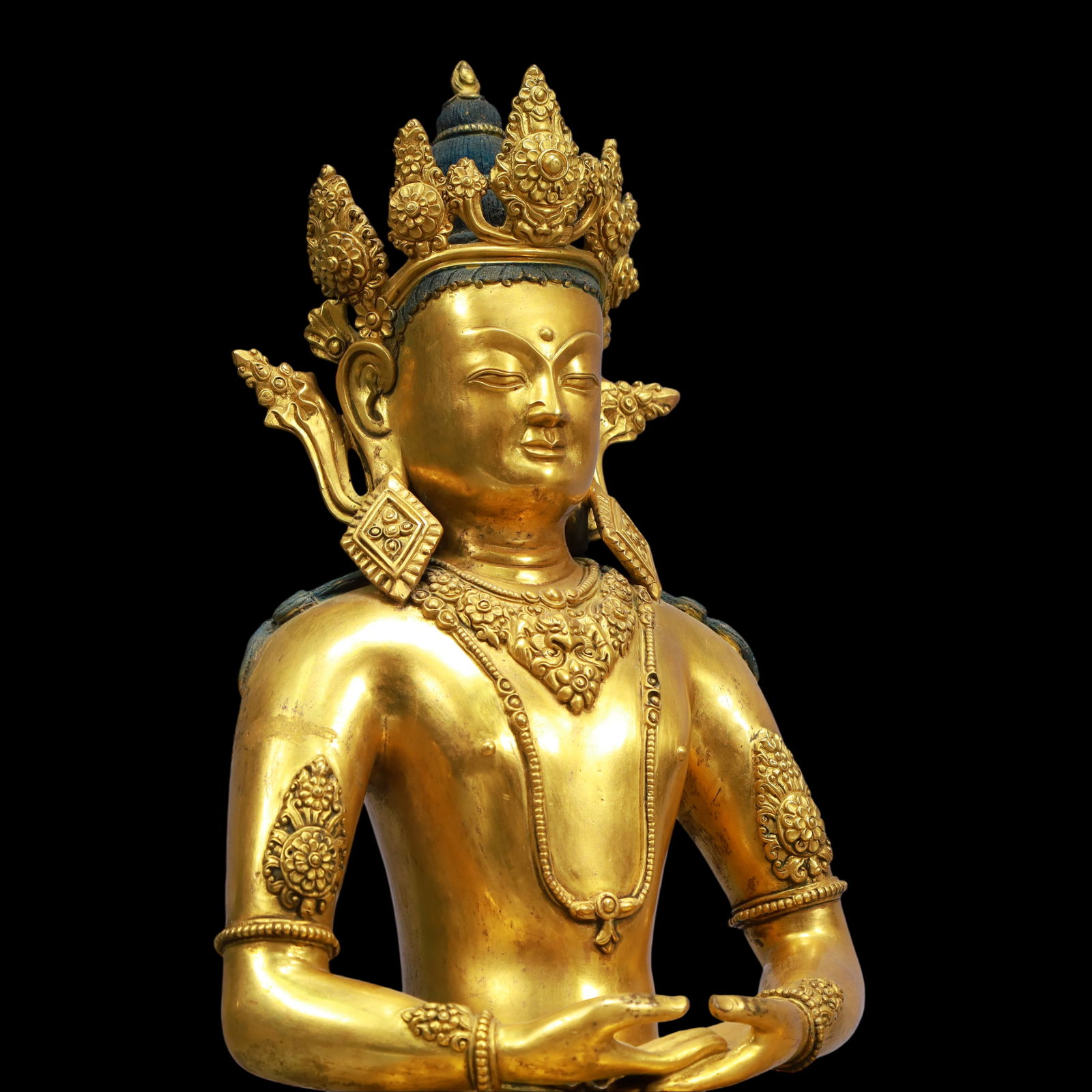 An Exquisite Gilt Bronze Buddha Statue - 8