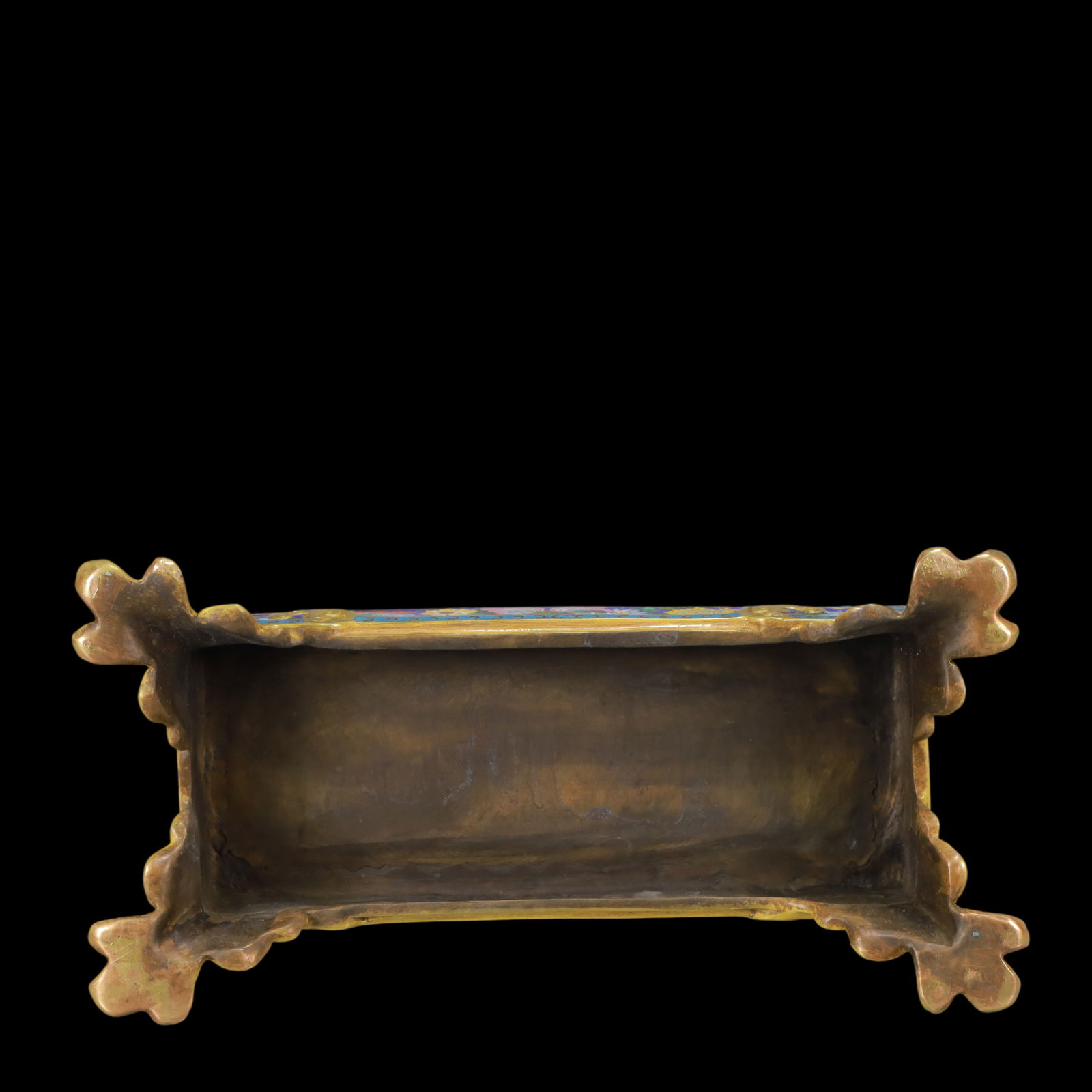 A Rare Cloisonne Pine and Crane Pattern Table Screen - 16