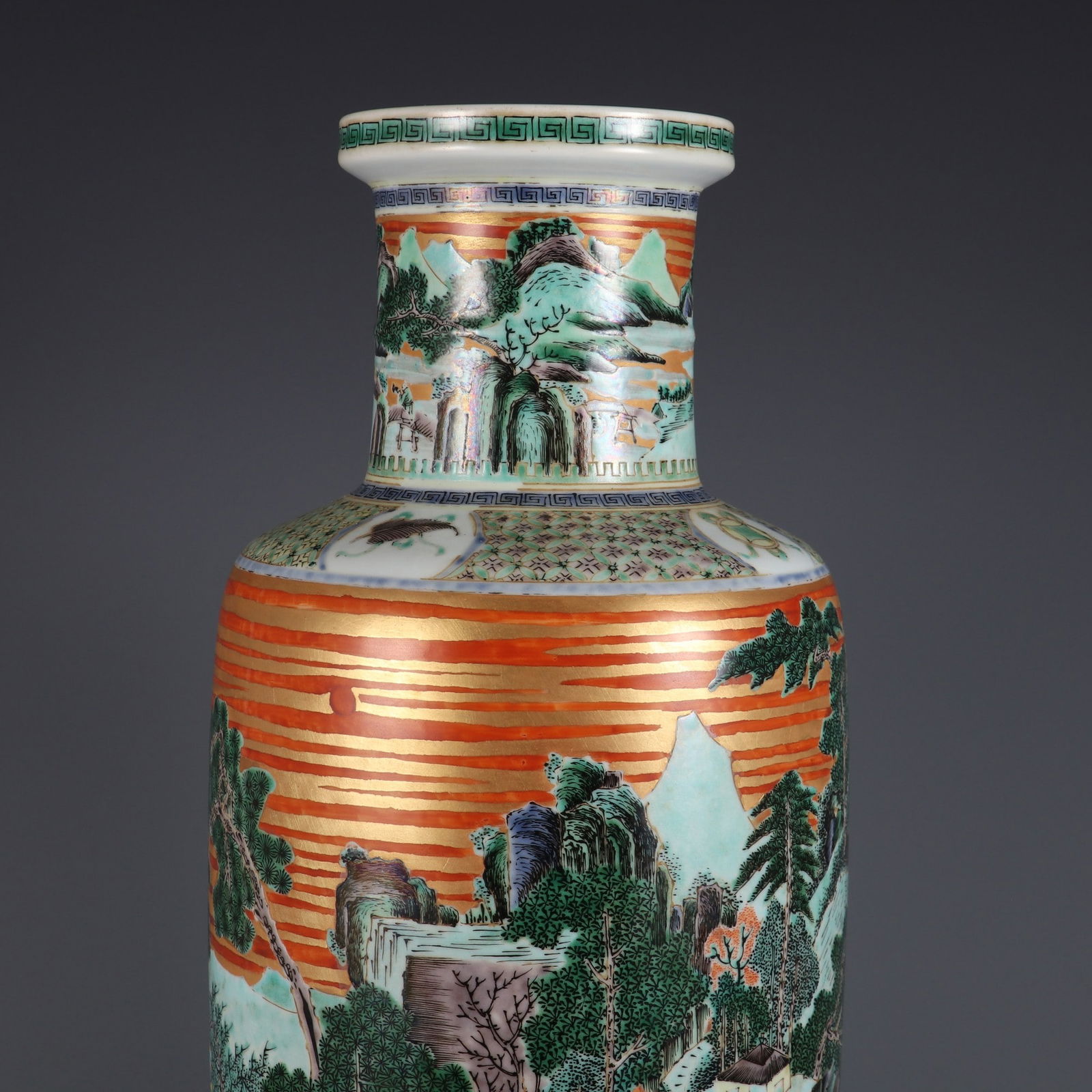 An Exquisite Wucai Landscape and Figure Pattern Vase - 4