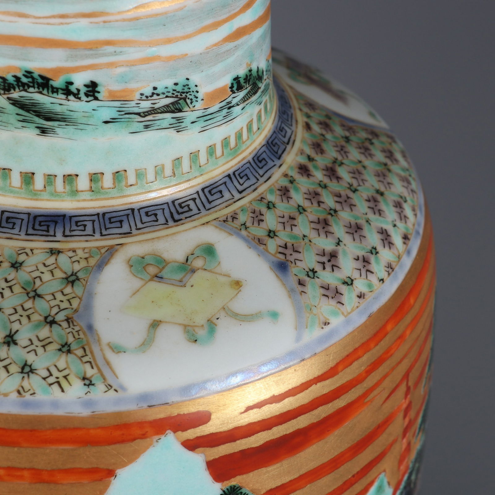 An Exquisite Wucai Landscape and Figure Pattern Vase - 7