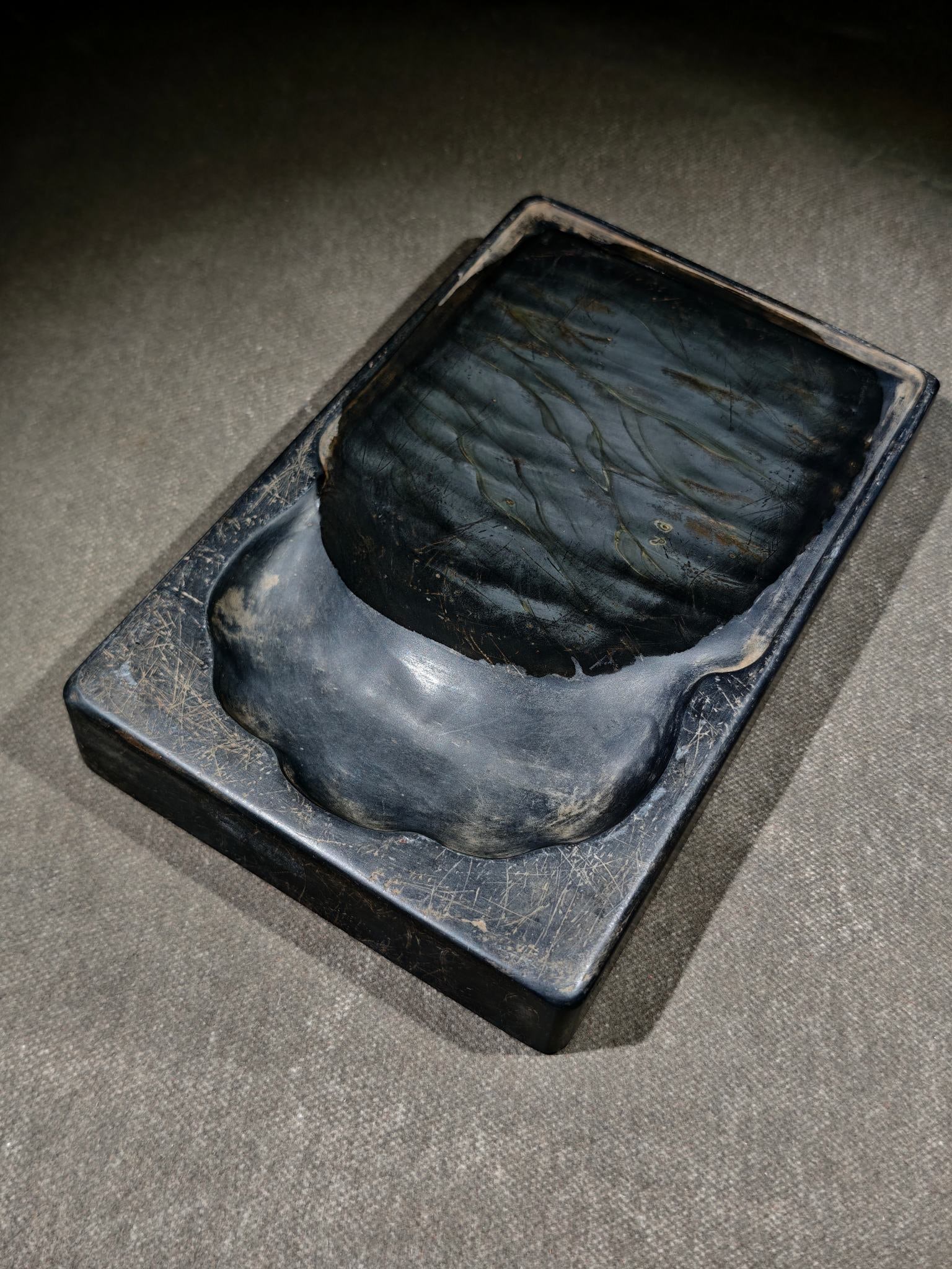 An Exquisite with poem Inkstone - 4