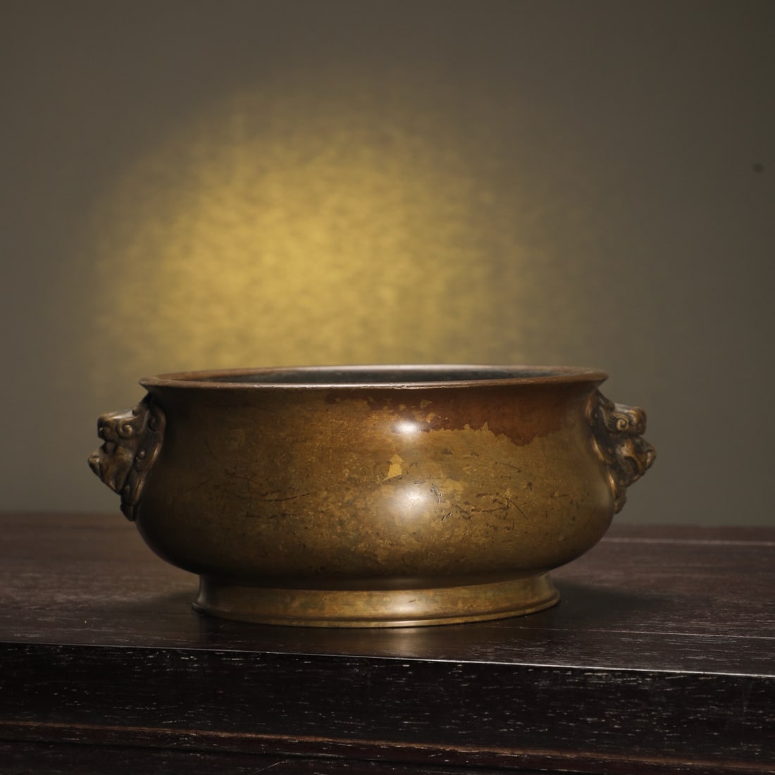 An Exquisite Bronze Dragon Pattern Double-Ears Censer - 2