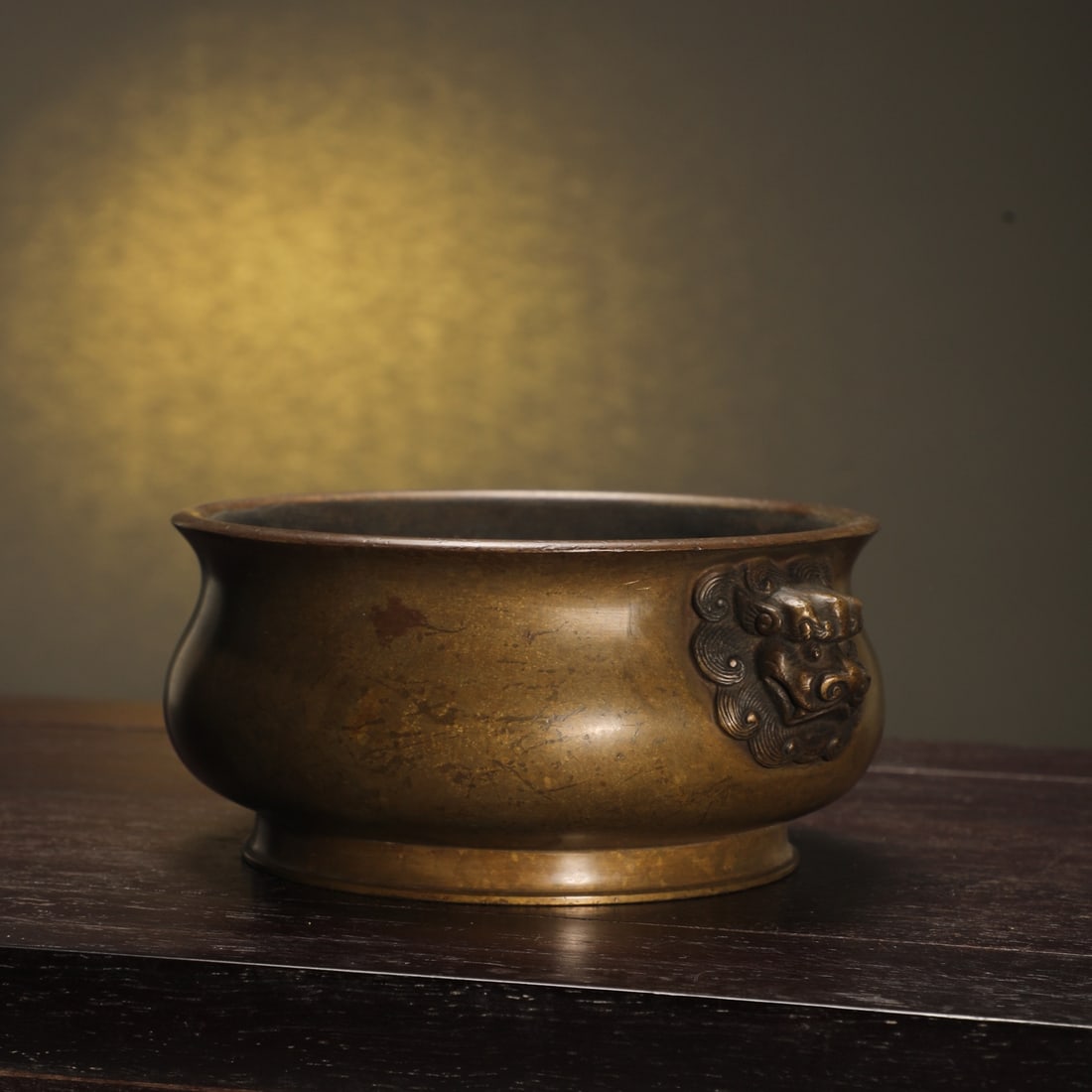An Exquisite Bronze Dragon Pattern Double-Ears Censer - 4