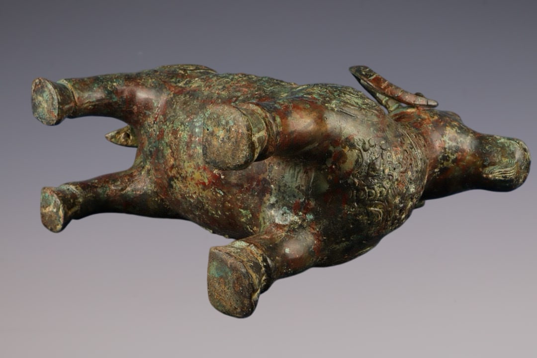 An Exquisite Bronze Beast-Face Pattern Sheep-Shaped Censer - 9