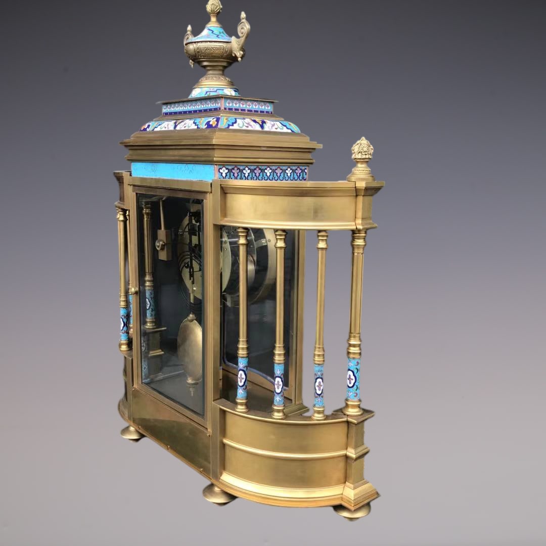 An Exquisite Gilt Bronze Lotus Pattern Clock - 5