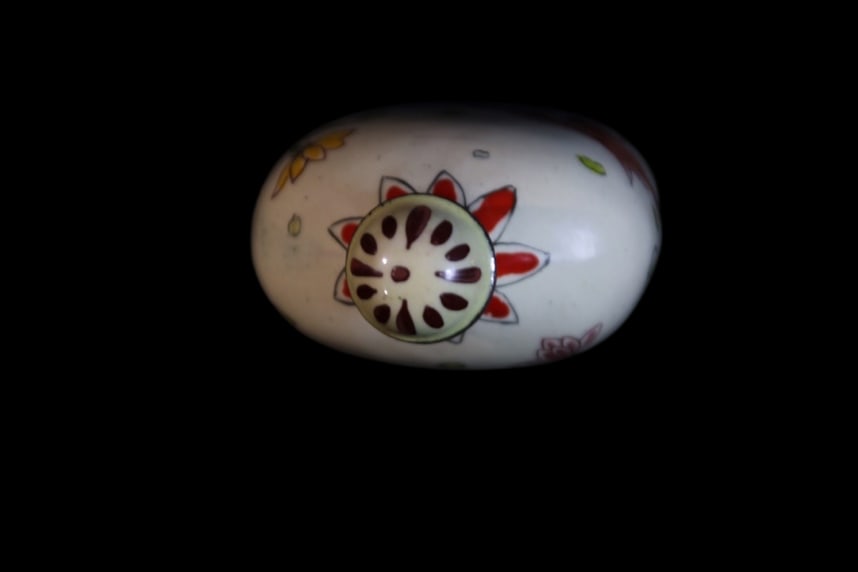 An Exquisite Cloisonne Fish and Lotus Pattern Snuff Bottle - 6