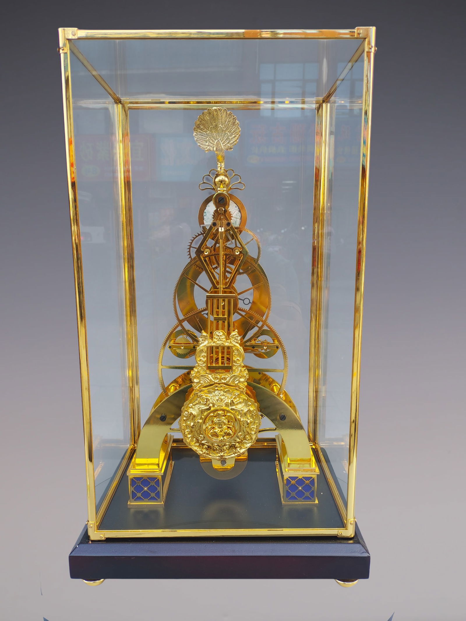 An Exquisite Gilt Bronze Lotus Pattern Clock - 4