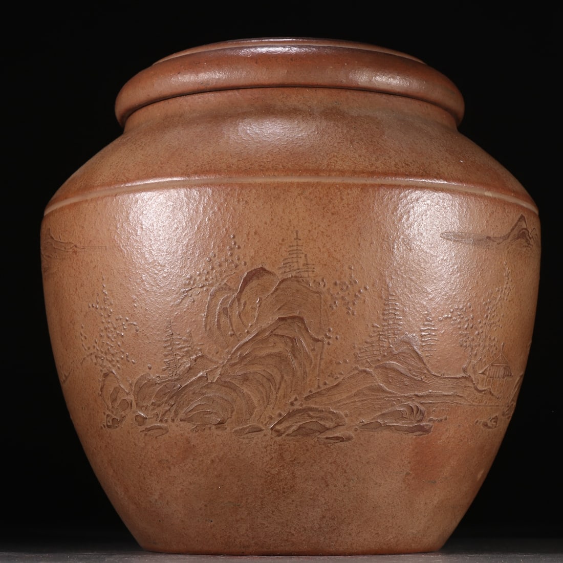 An Exquisite Purple Sands Landscape Pattern Jar - 5