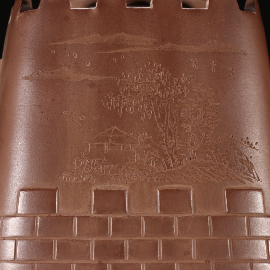 An Exquisite Purple Sands Landscape Pattern Teapot - 2