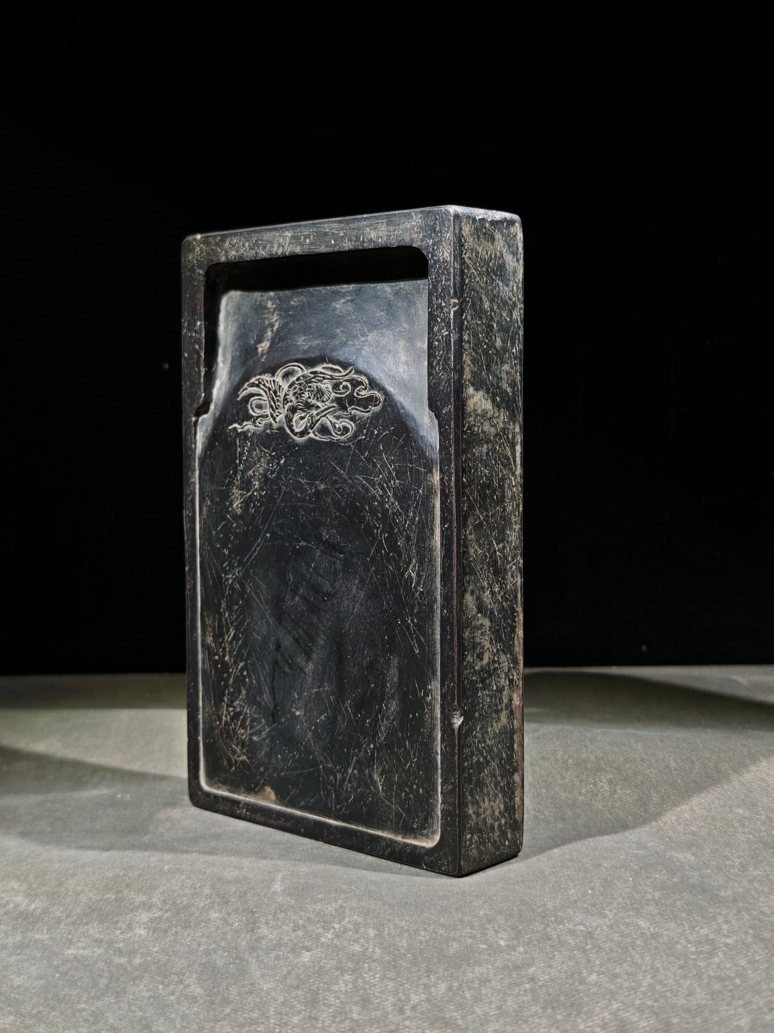 An Exquisite Auspicious Cloud Pattern Crane Pattern Inkstone - 2