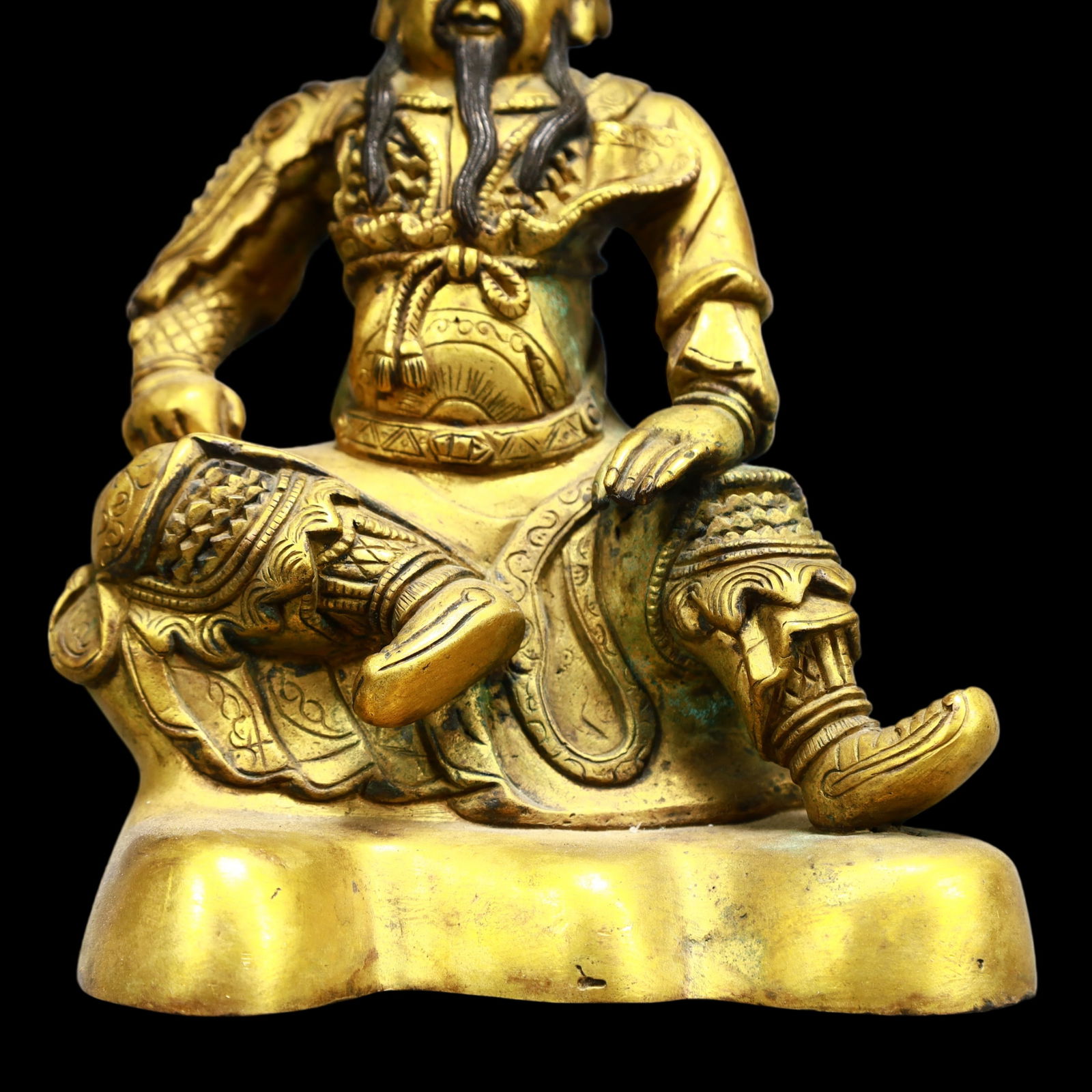 A Exquisite Gilt Bronze Guan yu - 3