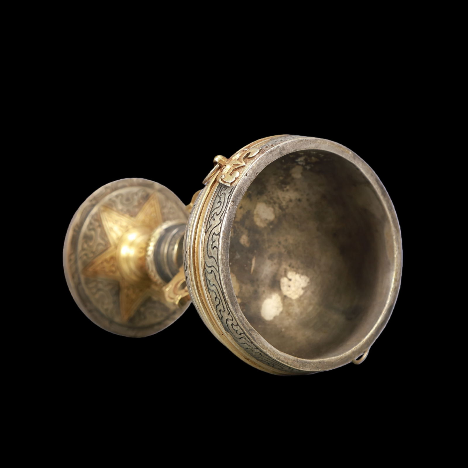 A Exquisite Gilt Silver Dragon Pattern Double-Ears Censer - 6