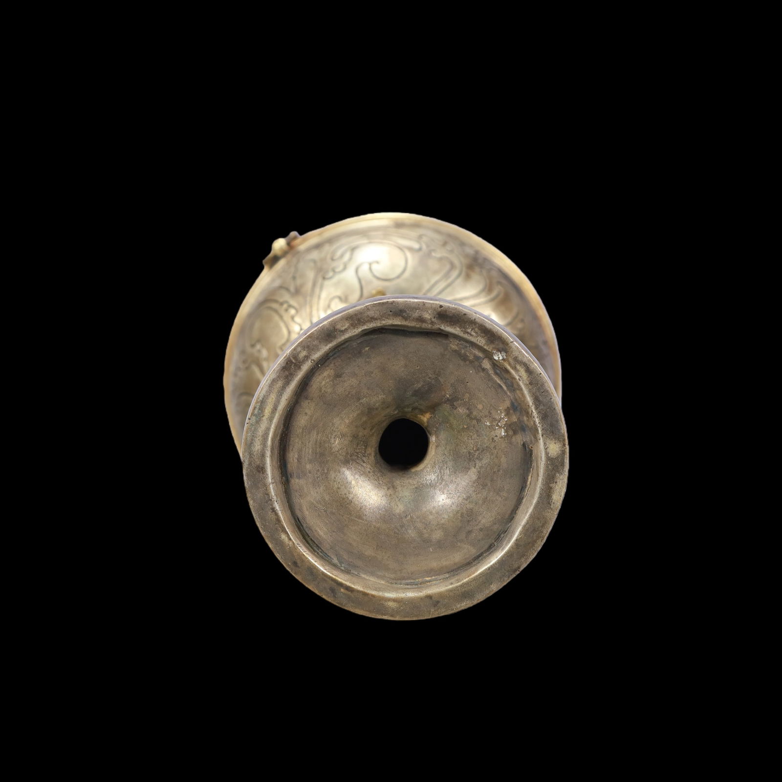 A Exquisite Gilt Silver Dragon Pattern Double-Ears Censer - 7