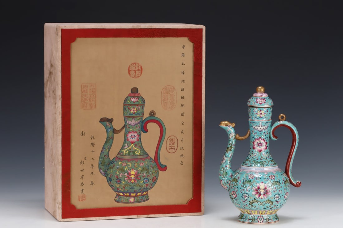 An Exquisite Enamel Flower Pattern Ewer - 2