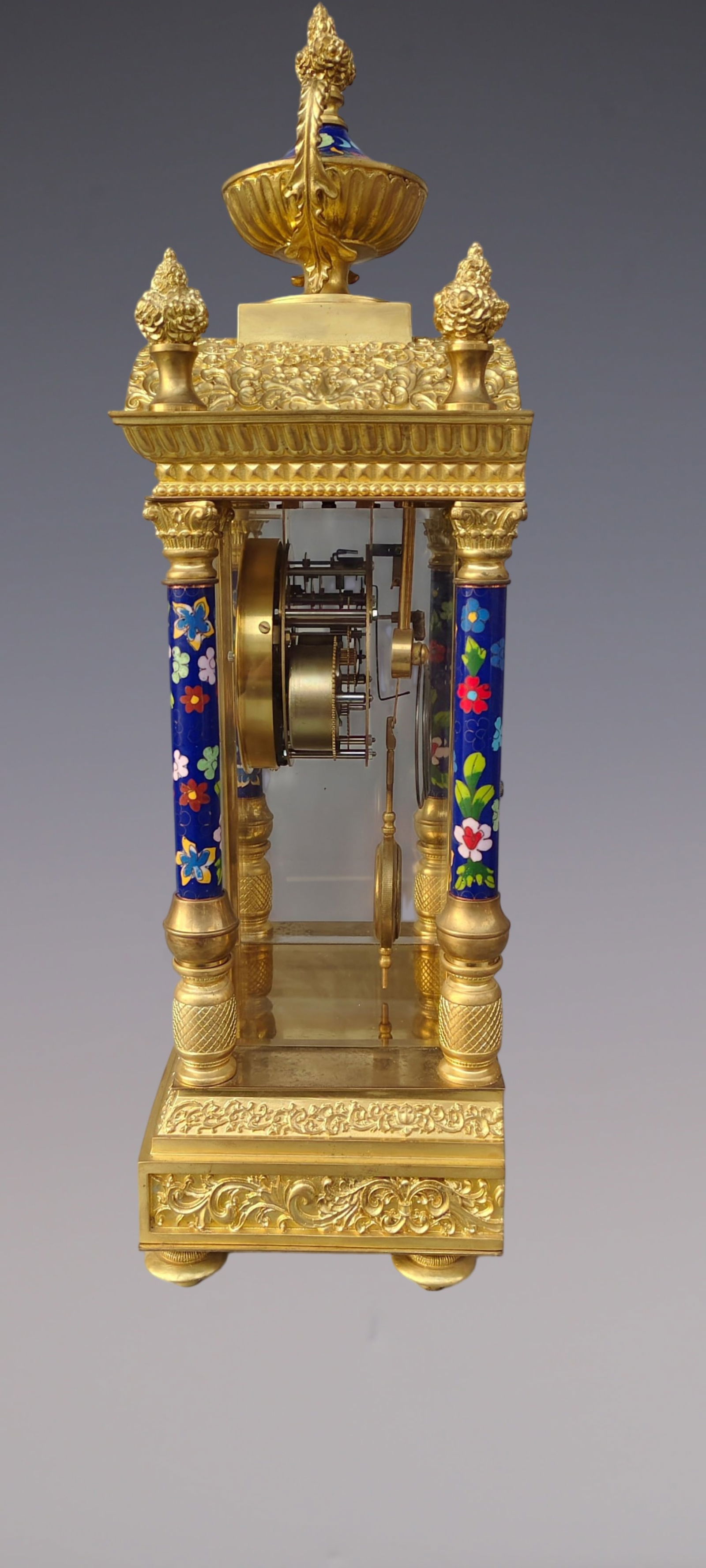 An Exquisite Gilt Bronze Lotus Pattern Clock - 3