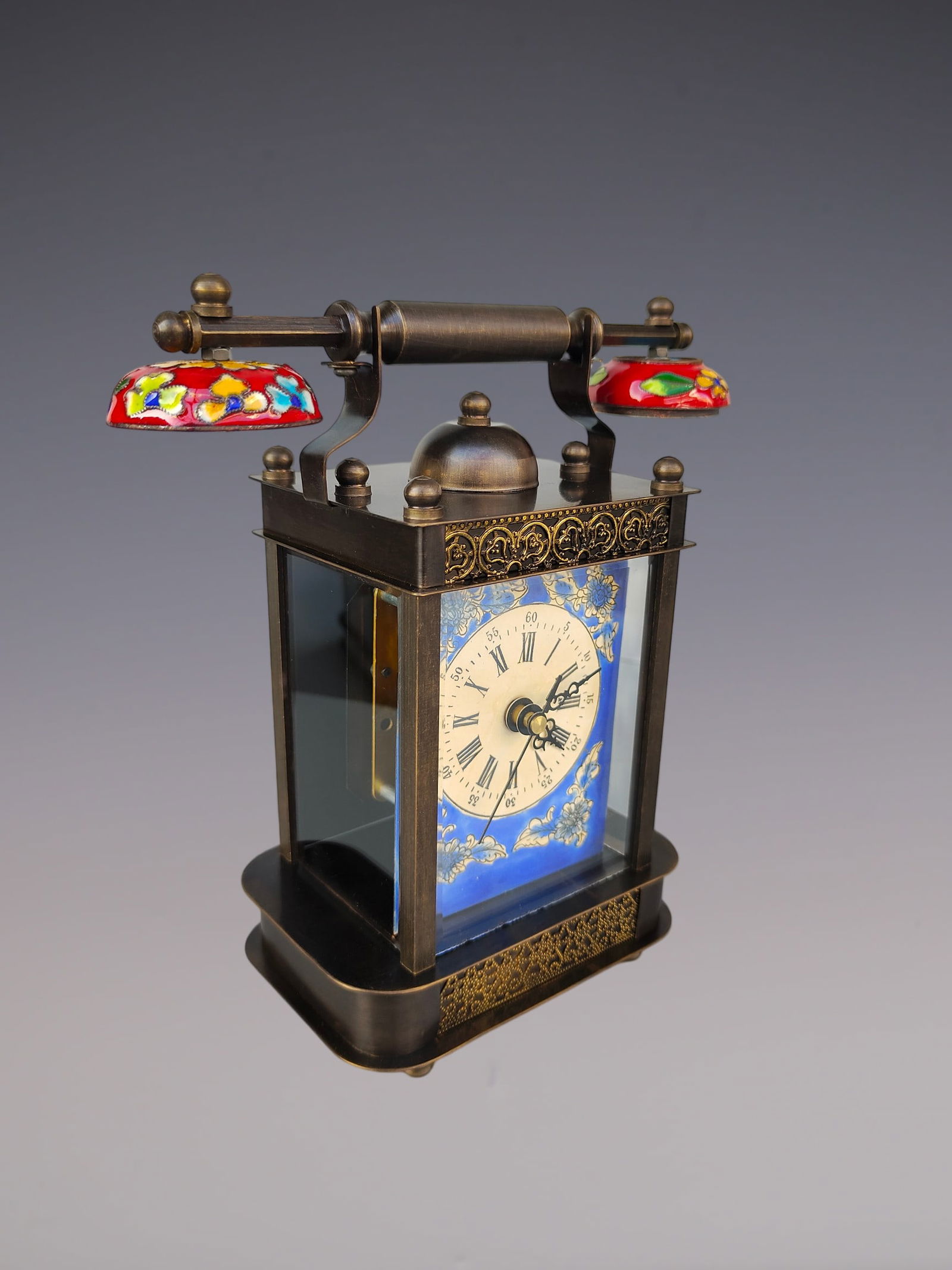 An Exquisite Bronze Lotus Pattern Clock - 2