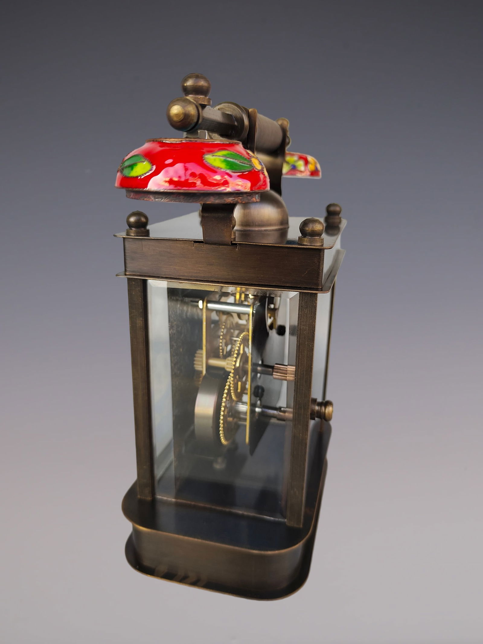 An Exquisite Bronze Lotus Pattern Clock - 6