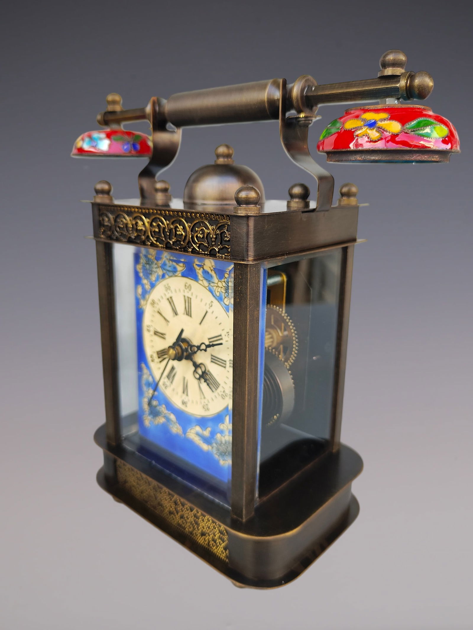 An Exquisite Bronze Lotus Pattern Clock - 7