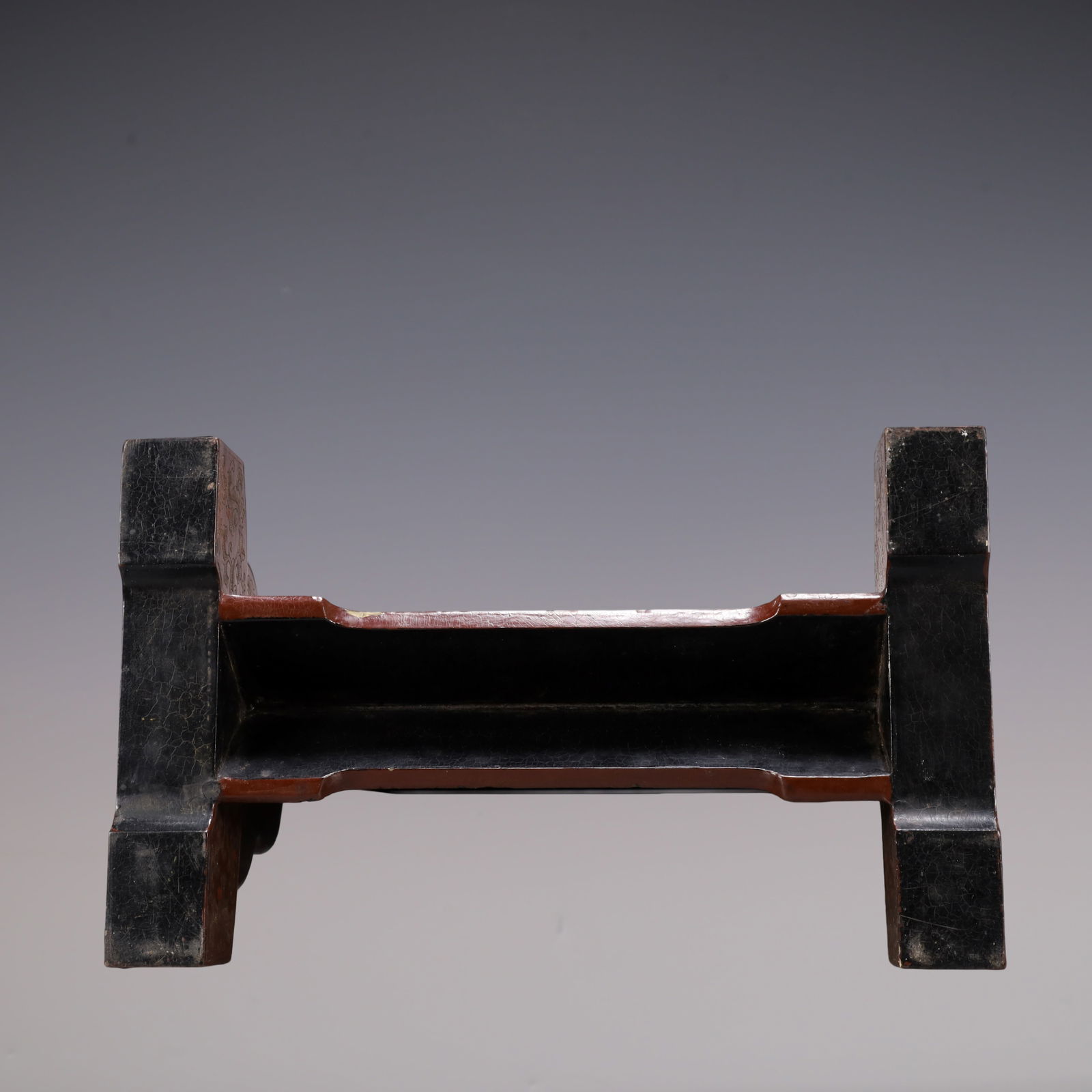 A Exquisite Carved Red Lacquer Landscape and Figure Pattern Screen - 13