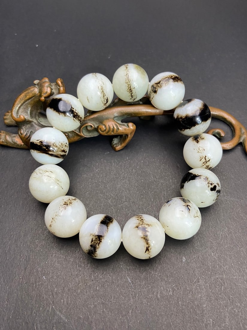 An Exquisite White Jade Bracelets - 6